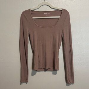 Abercrombie & Fitch Taupe Long Sleeve Top